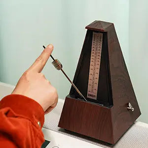 Sondery Classic Mechanical Metronome with Bell for Piano Guitar Drum Violin Saxophone All Instruments, Tempo Range 40-208bpm, Beats 02346, Black Wood Grain ABS Case with Comfortable Click Sound Sondery Music