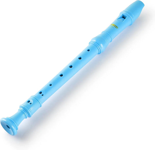 Sondery German Soprano Recorder Blue Durable Beginner's Recorder for Kids & Adults Easy-to-Play Plastic Body German Fingering Includes Fingering Chart Carry Pouch Sondery Music