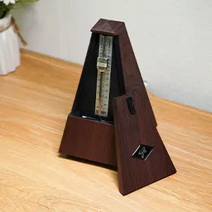 Sondery Classic Mechanical Metronome with Bell for Piano Guitar Drum Violin Saxophone All Instruments, Tempo Range 40-208bpm, Beats 02346, Black Wood Grain ABS Case with Comfortable Click Sound Sondery Music