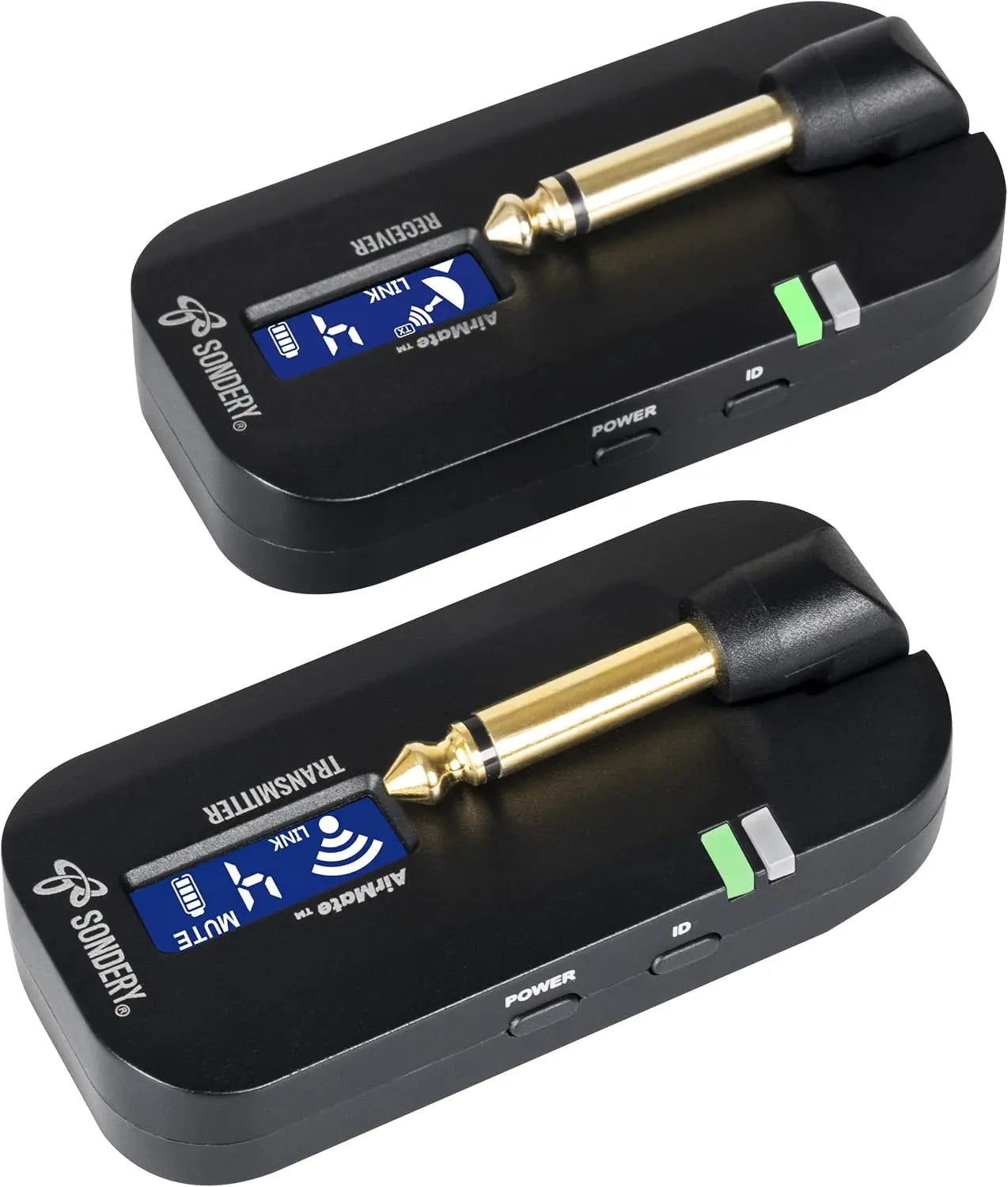 Sondery Wireless Guitar Transmitter Receiver System 5.8GHz, 24-bit High-Quality Audio, Ultra-Low Latency, Rechargeable with 4 Channels for Electric Instruments Sondery Music