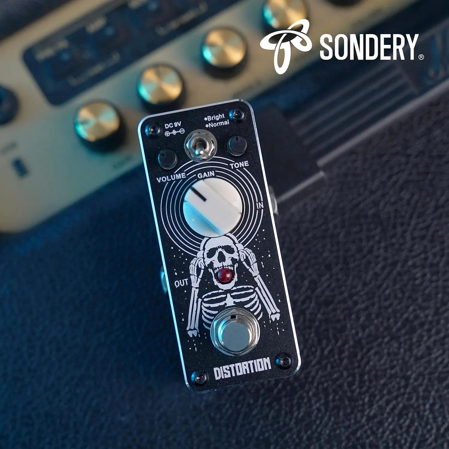 Sondery Distortion Pedal with 2 Effects of Bright and Normal, 70-80’s Classical British Stack Sound, Mini Effect Pedal for Electric Guitars True Bypass, Art Design Series Sondery Music