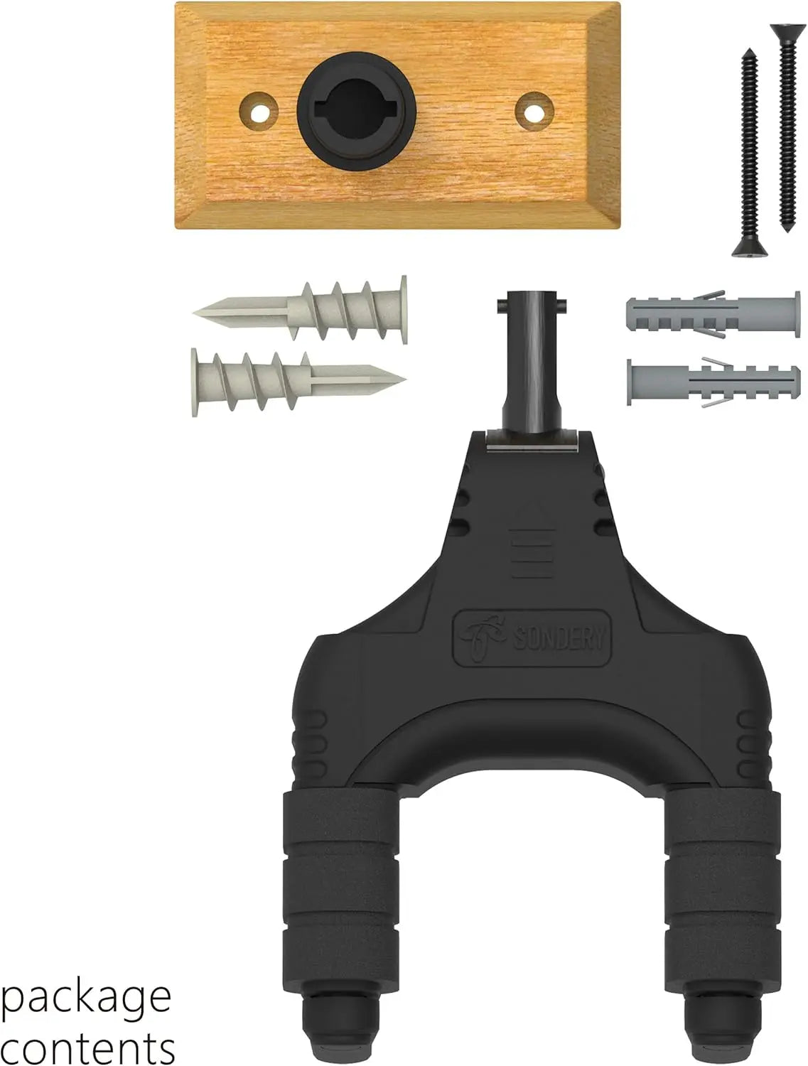 Sondery Guitar Hanger Wall Mount, Auto Lock and Adjustable Hook Holder for Acoustic and Electric Guitar, Ukulele, Bass, Banjo and Mandolin Sondery Music