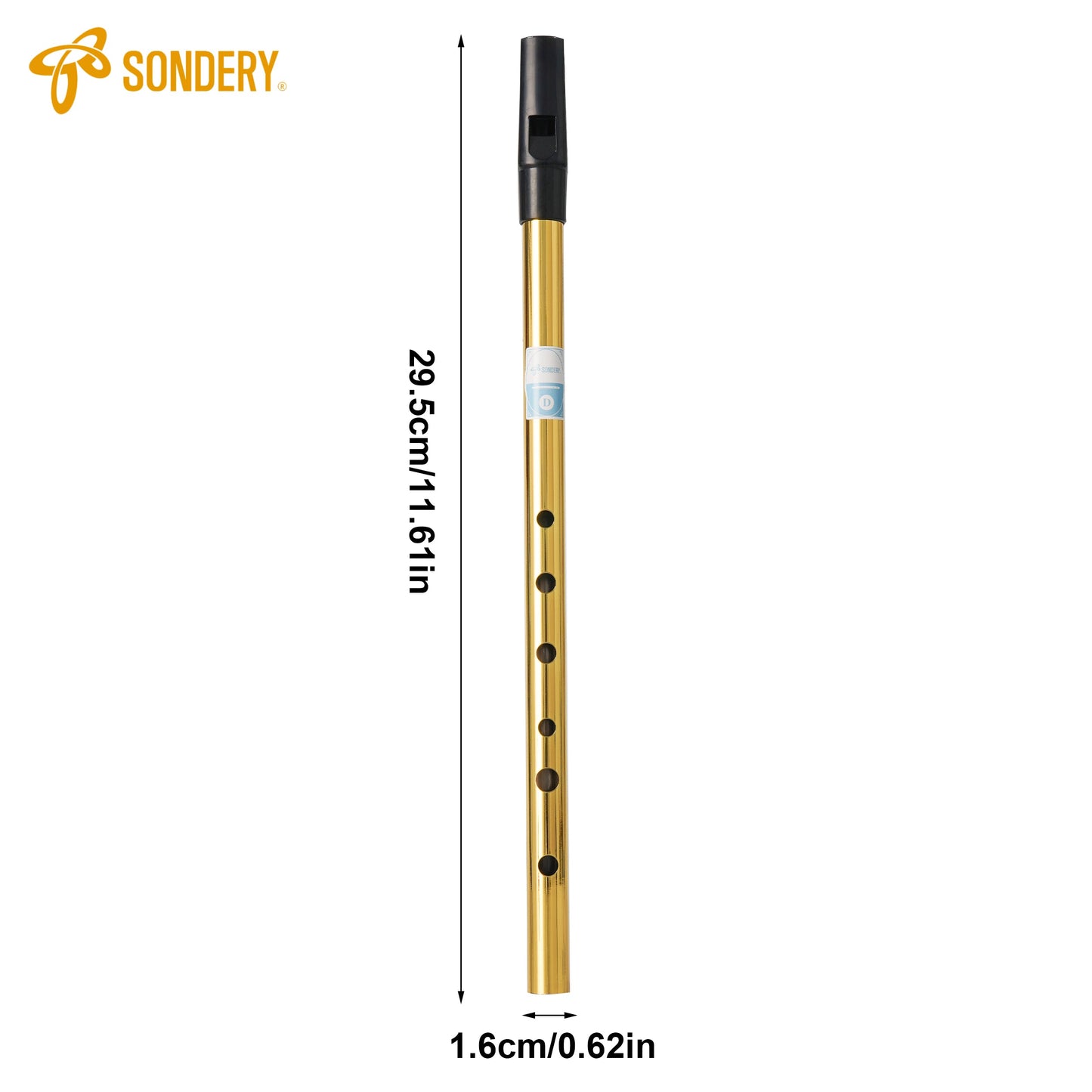 Sondery Irish Tin Whistle Key of D Made from Brass A Bright Brass Wind Type Sound Penny Whistle Sondery Music