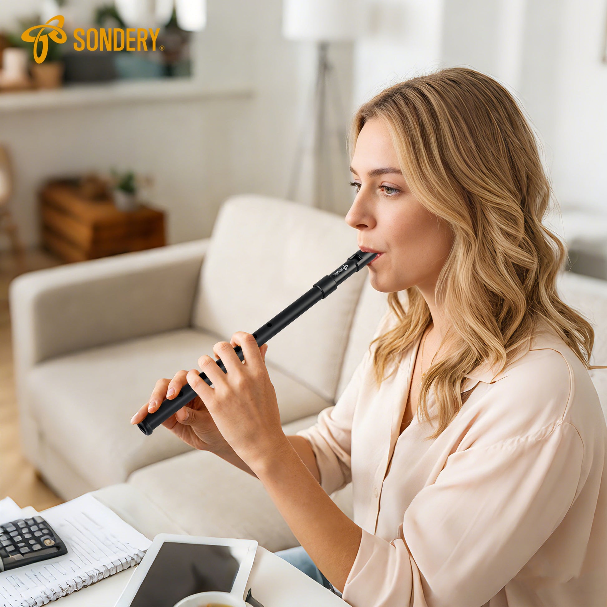Sondery Irish Tin Whistle Set Key of C and Key of D Made from Hign Quality ABS with Sound of Wood in Nature Penny Whistle Sondery Music