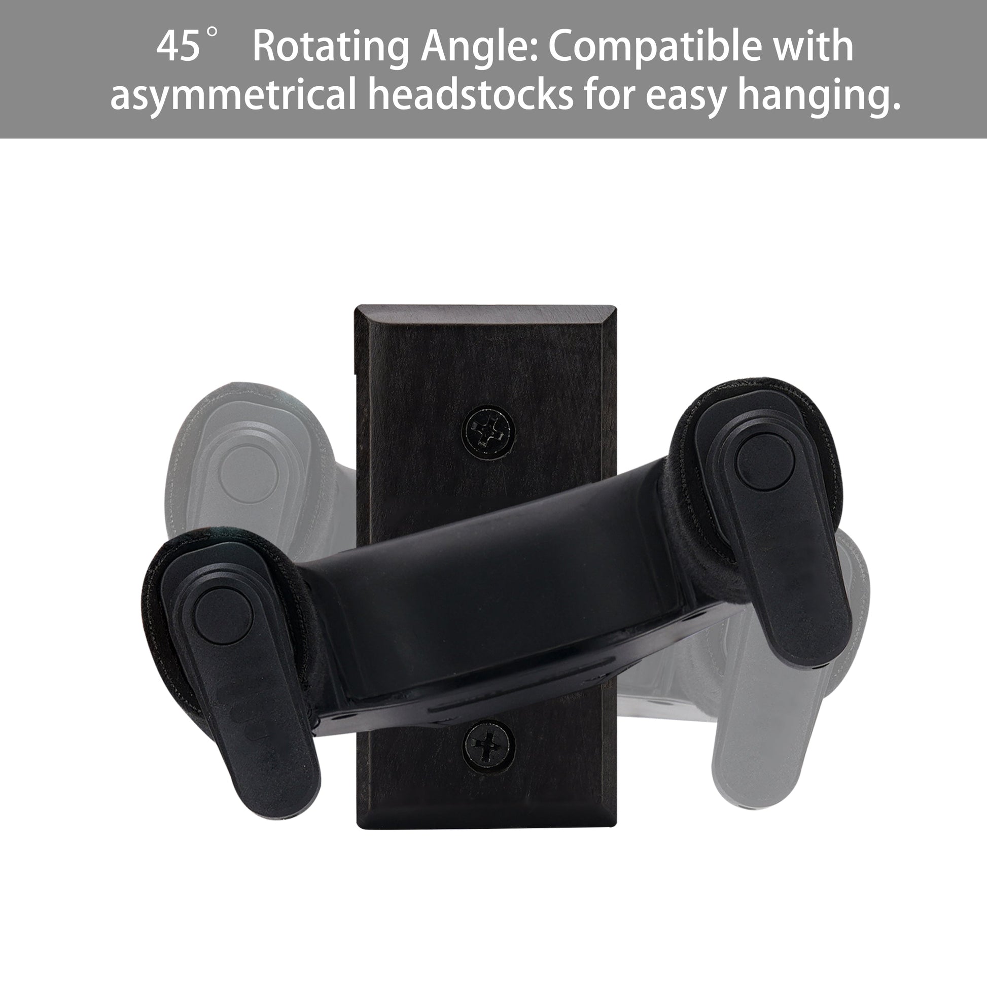 Sondery Guitar Wall Mount Hanger Black, Auto Lock and Adjustable Hook Holder for Acoustic and Electric Guitar, Ukulele, Bass, Banjo and Mandolin Sondery Music