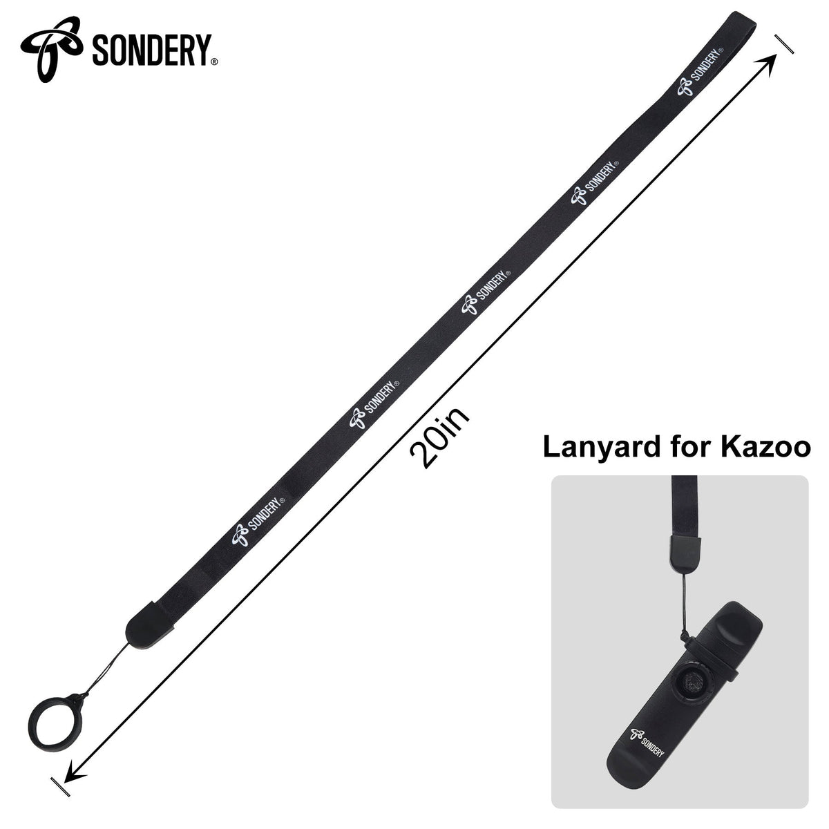 Sondery Adjustable Kazoo Lanyard for All Kazoos,Lightweight Music Accessory for All Ages Sondery Music