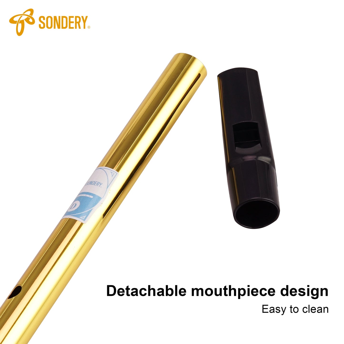 Sondery Irish Tin Whistle Key of D Made from Brass A Bright Brass Wind Type Sound Penny Whistle Sondery Music