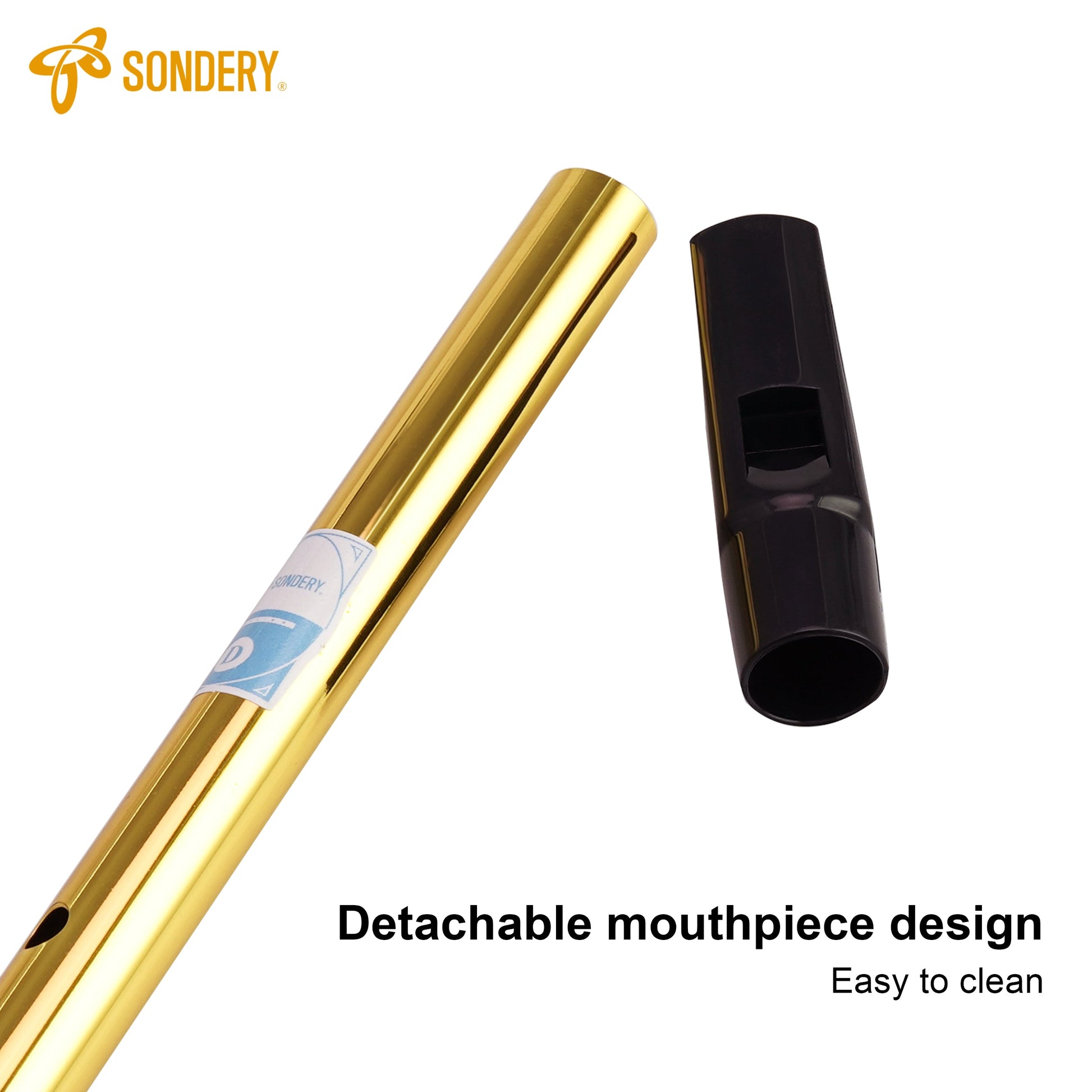 Sondery Irish Tin Whistle Key of D Made from Brass A Bright Brass Wind Type Sound Penny Whistle Sondery Music