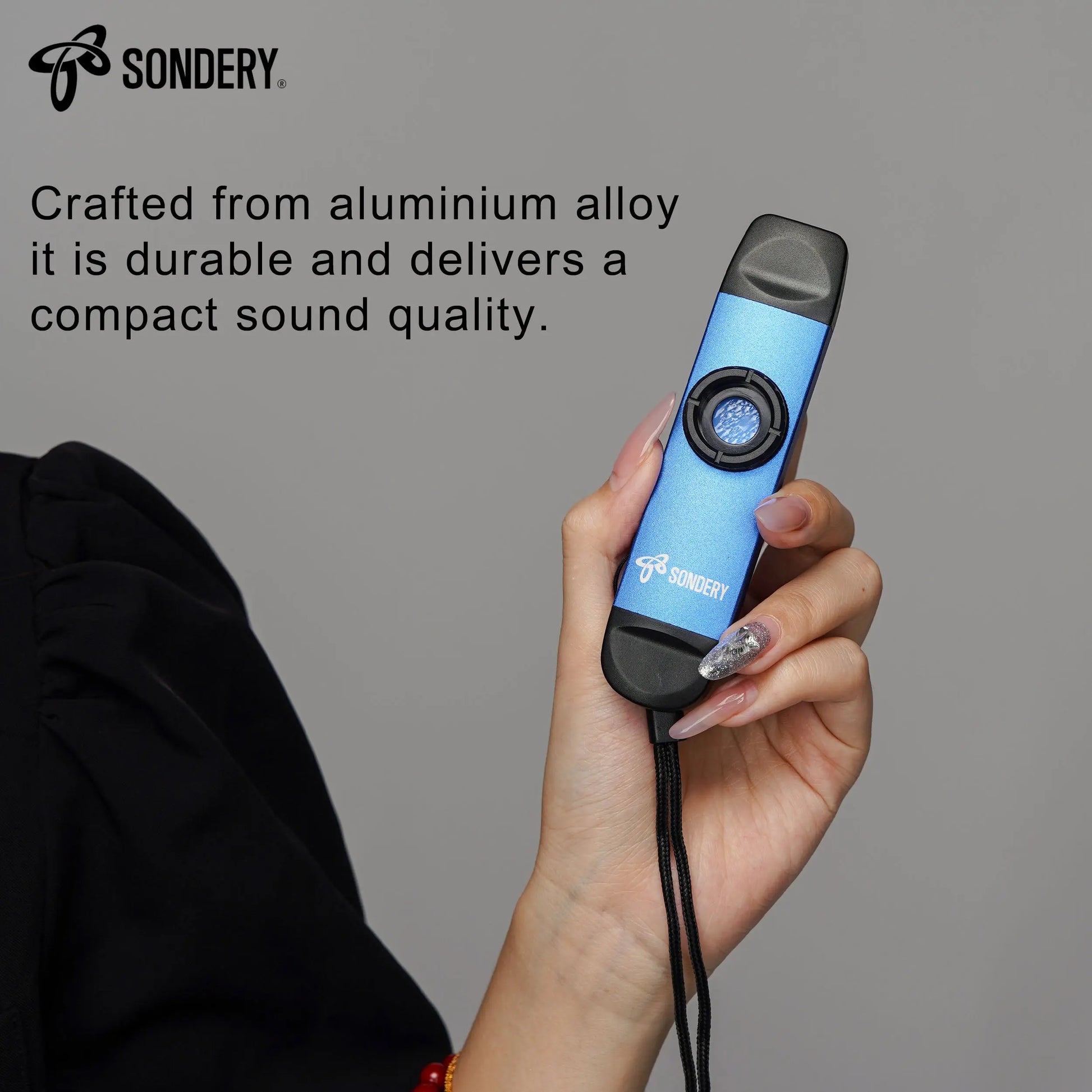 Sondery Professional Metal Kazoo, Dual Head Kazoo Includes Lanyard and 5 Membranes for All Ages and Occasions Sondery Music