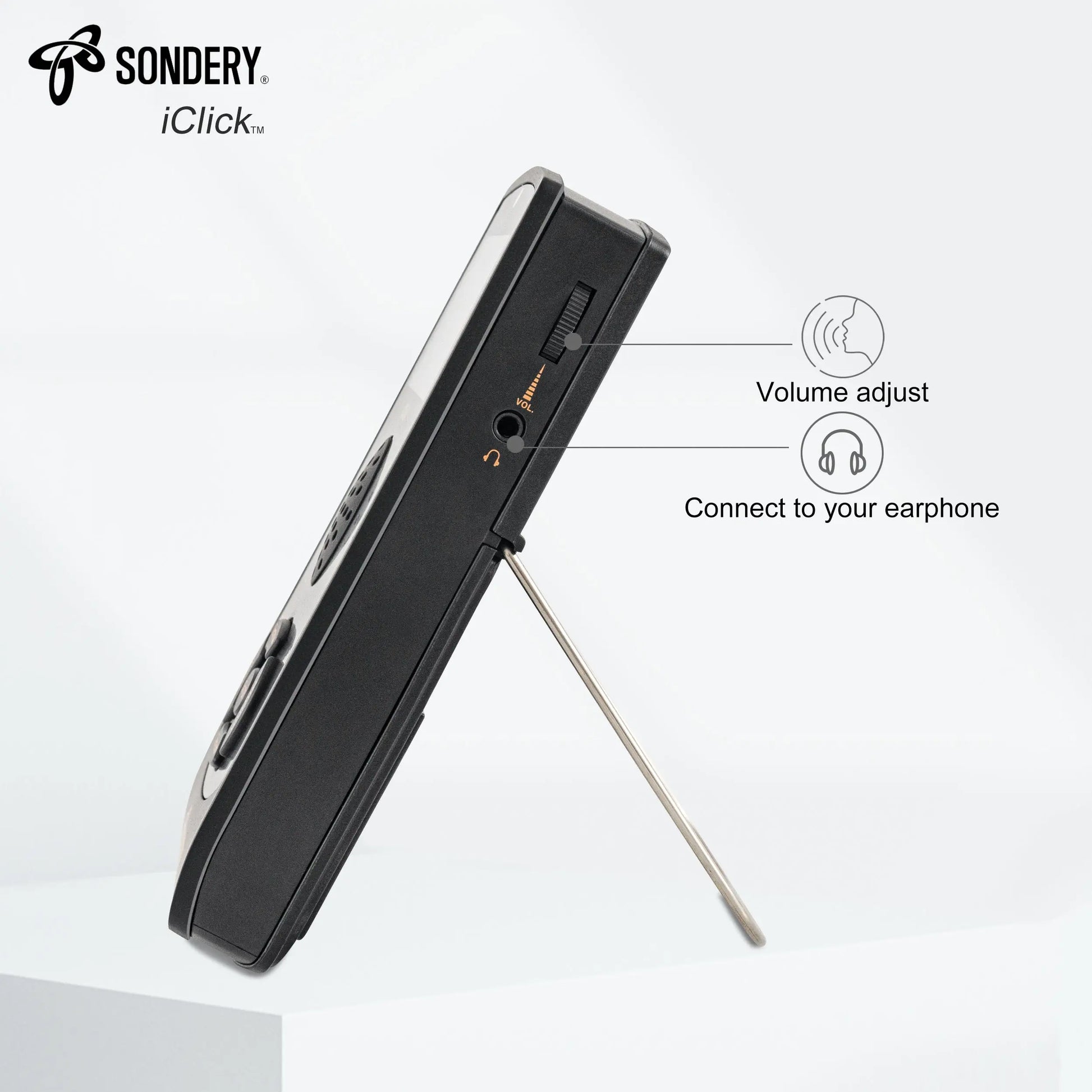 Sondery Digital Metronome for Guitar Piano Drum and All Instruments, Woman Vocal Counting Option, Direct Controls via Buttons, Easily Reading Big Screen, Power by Batteries or USB - Sondery Music