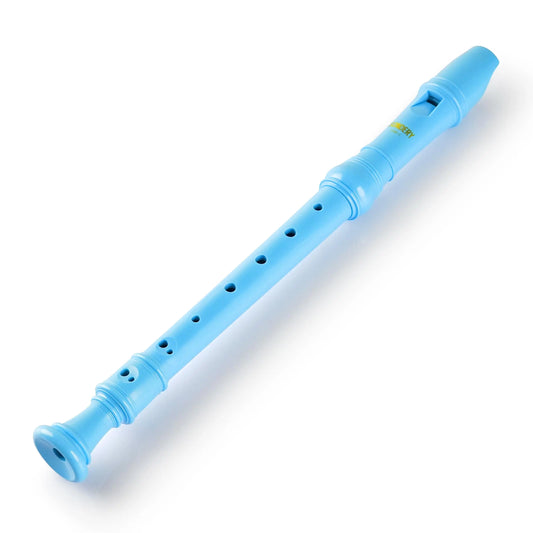 Sondery German Soprano Recorder Blue Durable Beginner's Recorder for Kids & Adults Easy-to-Play Plastic Body German Fingering Includes Fingering Chart Carry Pouch Sondery Music