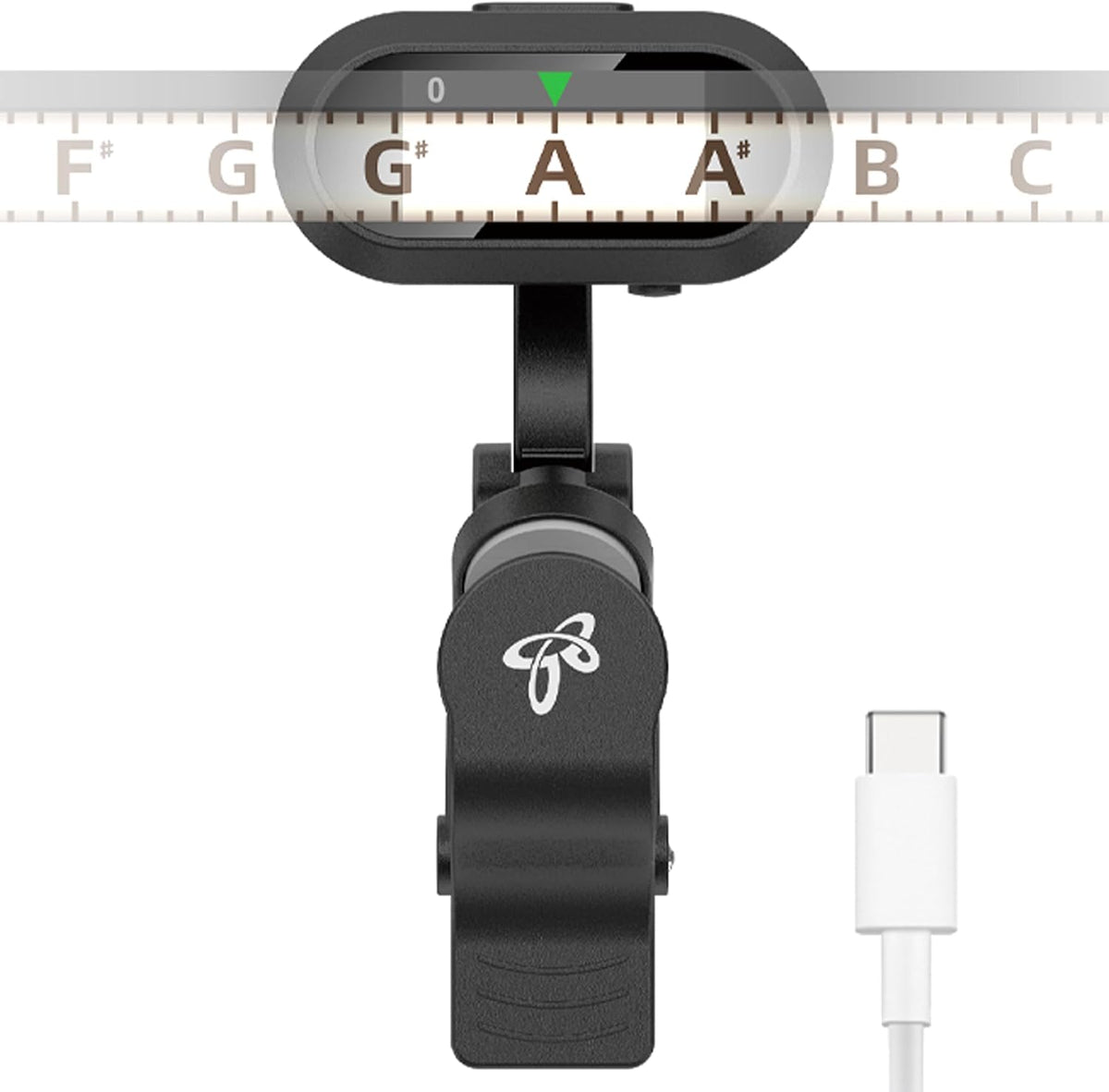 Sondery Guitar Ukulele Tuner Clip On Rechargeable, Easy to Read Simple TFT Screen Extremely Fast and Accurate Tuning, Headstock Chromatic Tuner Pitch 410-460Hz, Good to Use in Strong Light Sondery Music