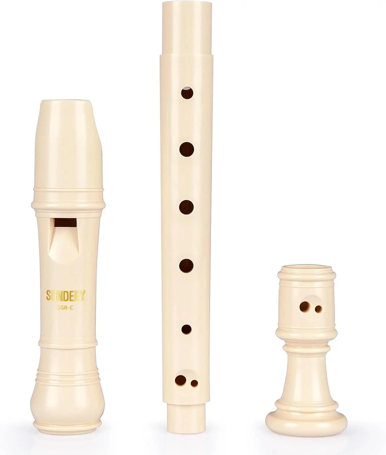 Sondery German Soprano Recorder Durable Beginner's Recorder for Kids & Adults Easy-to-Play Plastic Body German Fingering Includes Fingering Chart Carry Pouch Sondery Music