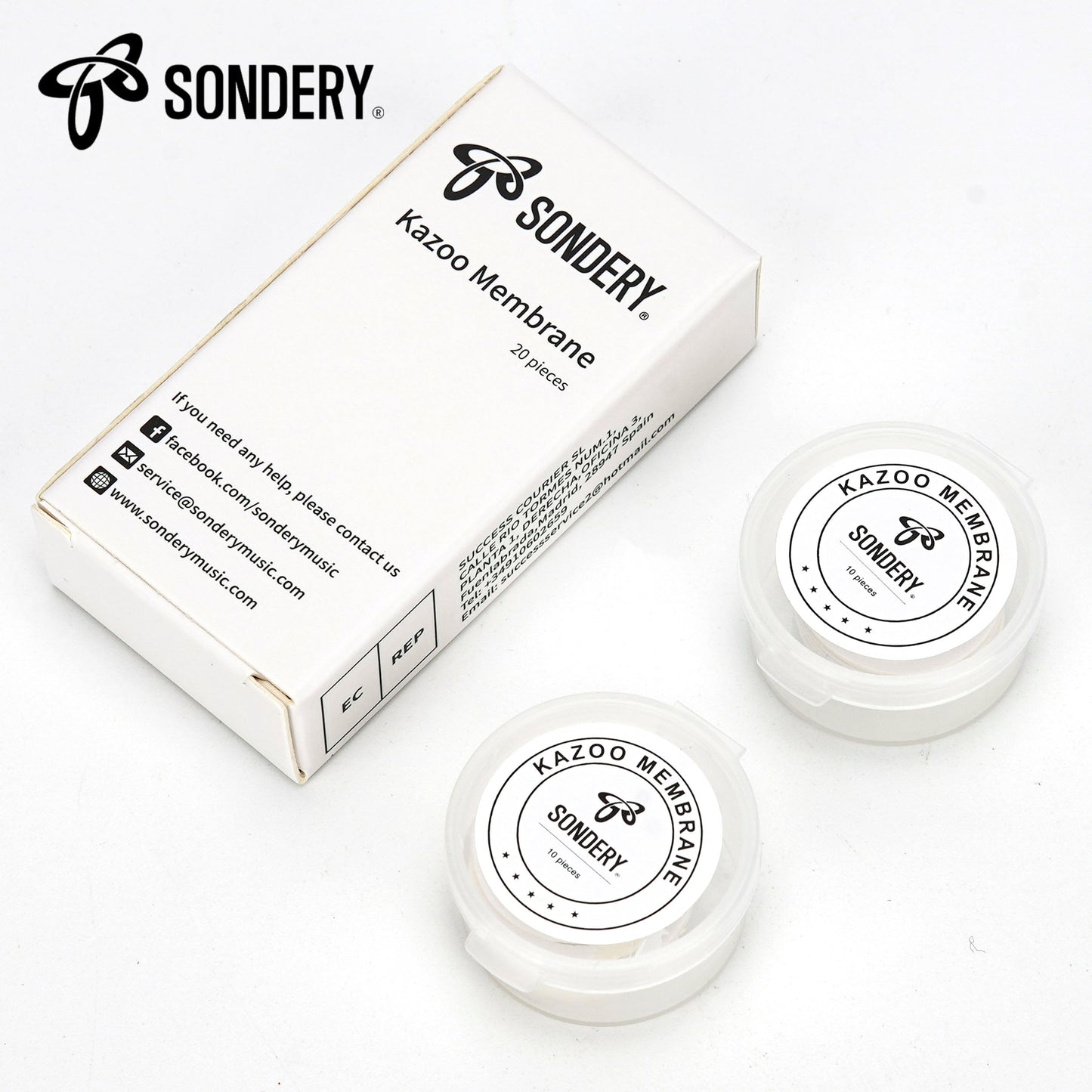 Sondery Kazoo Replacement Membranes，20 Pcs Durable Kazoo Flute Diaphragms For Plastic And Metal Kazoos Sondery Music