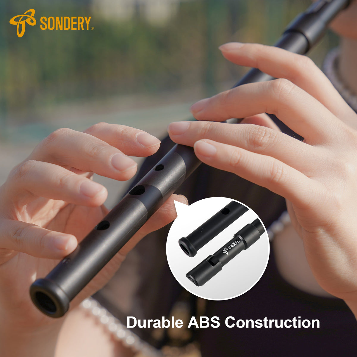 Sondery Irish Tin Whistle Set Key of C and Key of D Made from Hign Quality ABS with Sound of Wood in Nature Penny Whistle Sondery Music