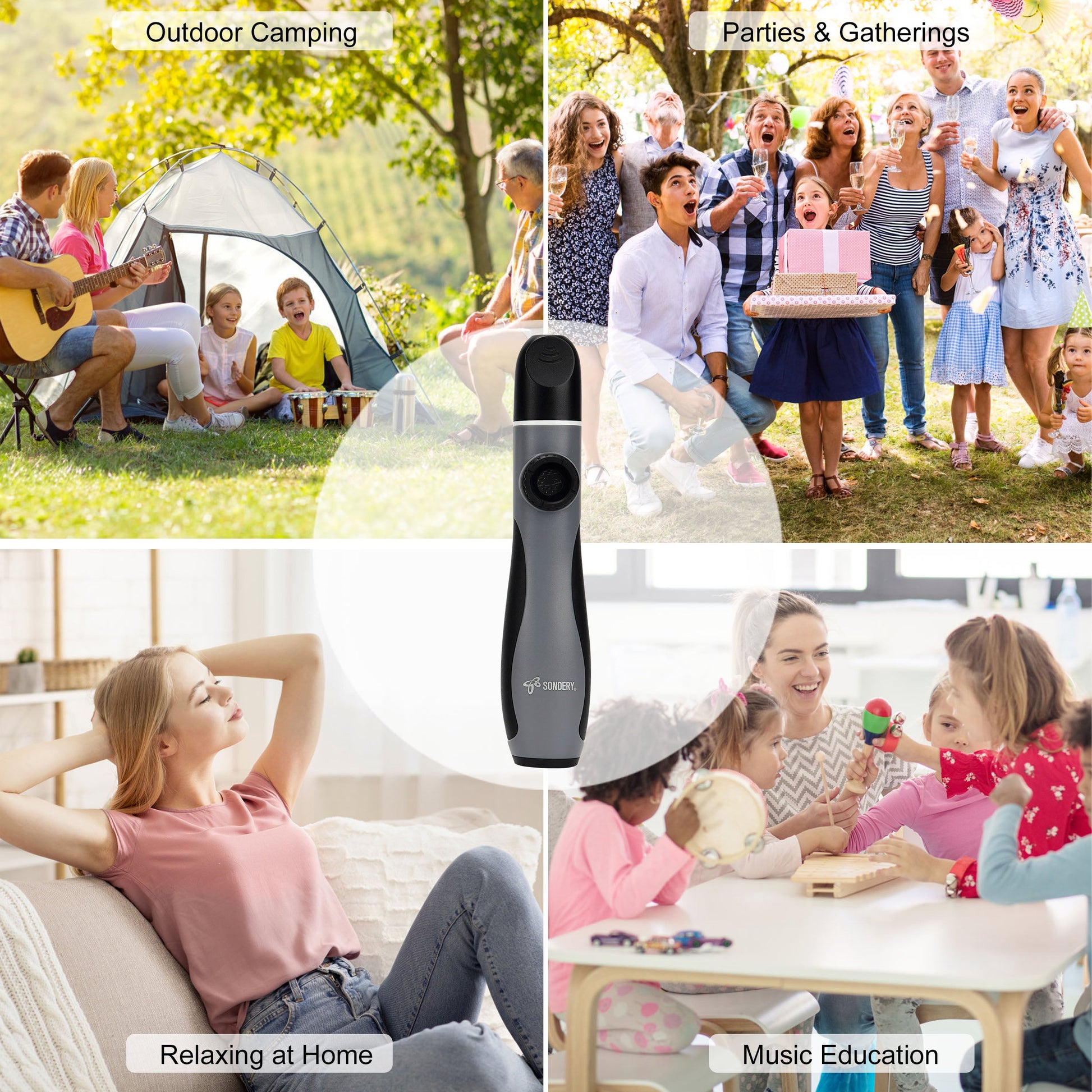 Sondery Professional Kazoo Wind Instrument, Bass Kazoos with 5 Membranes and Lanyard for All Ages Sondery Music