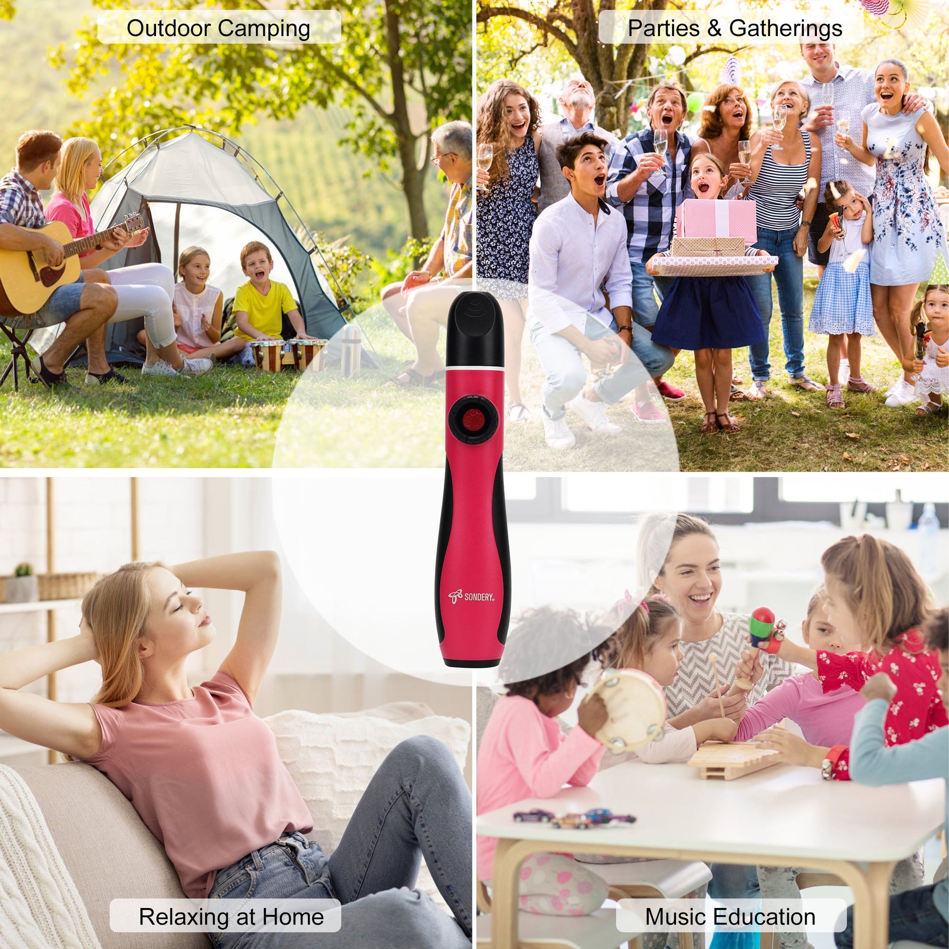 Sondery Professional Kazoo Wind Instrument, Bass Kazoos with 5 Membranes and Lanyard for All Ages Sondery Music