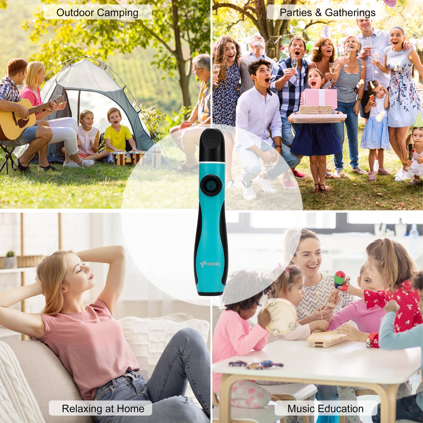 Sondery Professional Kazoo Wind Instrument, Bass Kazoos with 5 Membranes and Lanyard for All Ages Sondery Music