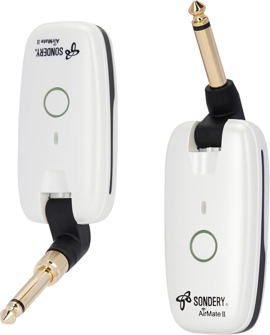 Sondery Wireless Guitar System Transmitter and Receiver UHF Rechargeable Wireless Compatible with Multiple Instruments Guitar Bass Keyboard Drums, 7 Channels 6-Hour Battery Life Sondery Music