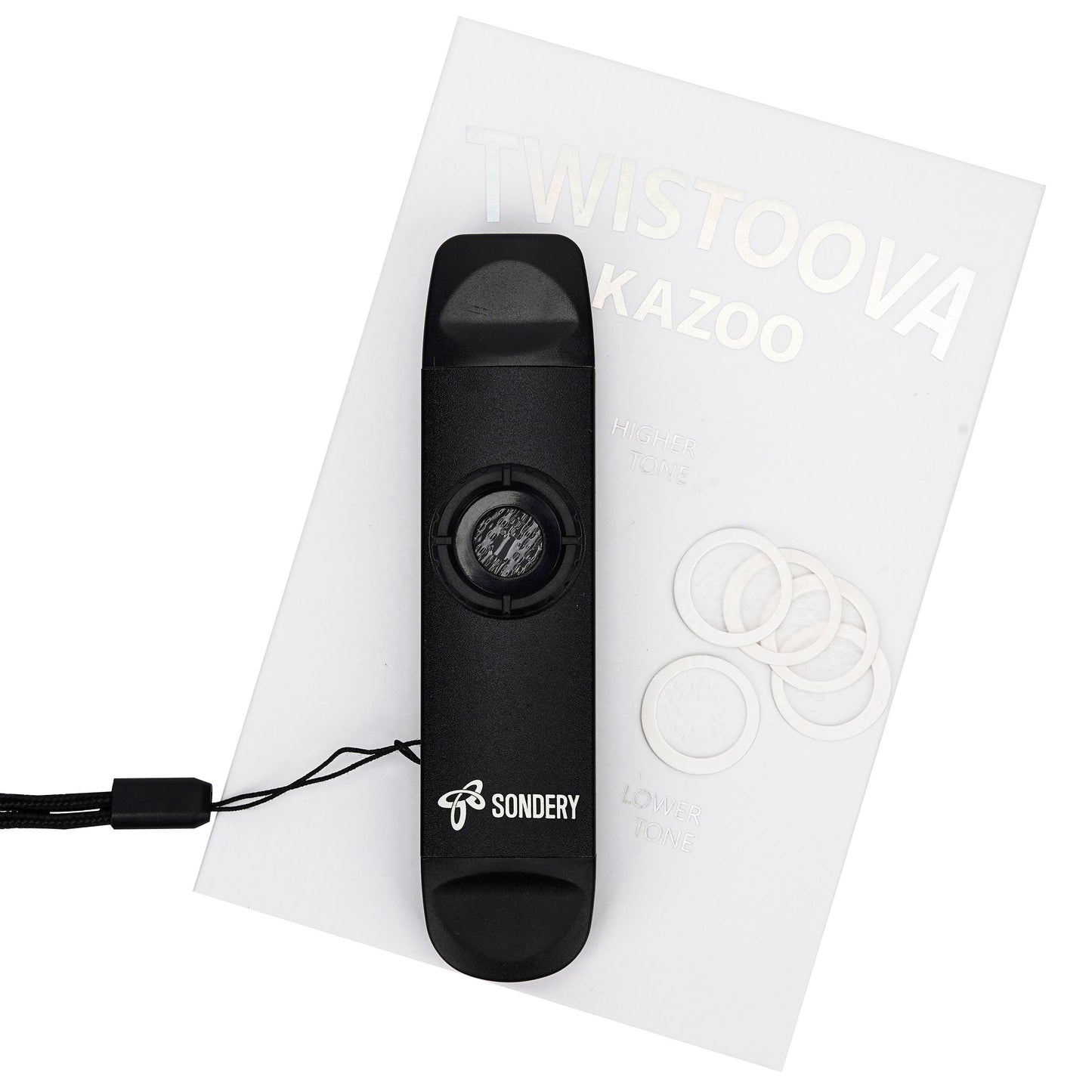 Sondery Professional Metal Kazoo, Dual Head Kazoo Includes Lanyard and 5 Membranes for All Ages and Occasions Sondery Music