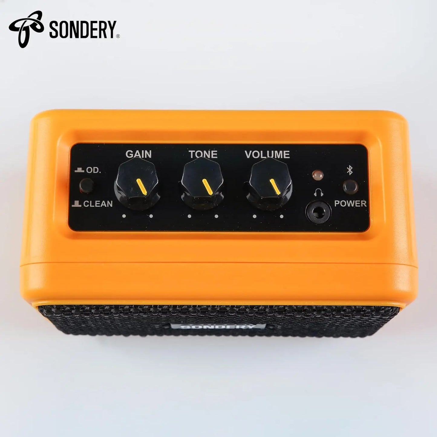 Sondery Mini Guitar Amp for Electric Guitars 5W Two Speakers Rechargeable Portable Pratice Small Amplifier with Overdrive/Clean Effects and Bluetooth - Sondery Music