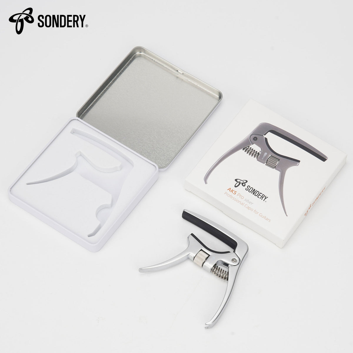 Sondery Guitar Capo Trigger Tension Adjustable Professional for 6 Strings Acoustic and Electric Guitars Perfect Tone on Any Fret with Guitar Bridge Pin Puller Sondery Music