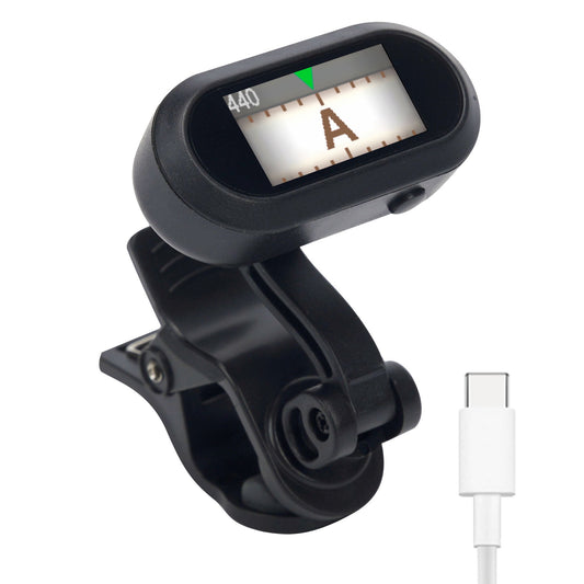 Sondery Guitar Ukulele Tuner Clip On Rechargeable, Easy to Read Simple TFT Screen Extremely Fast and Accurate Tuning, Headstock Chromatic Tuner Pitch 410-460Hz, Good to Use in Strong Light Sondery Music