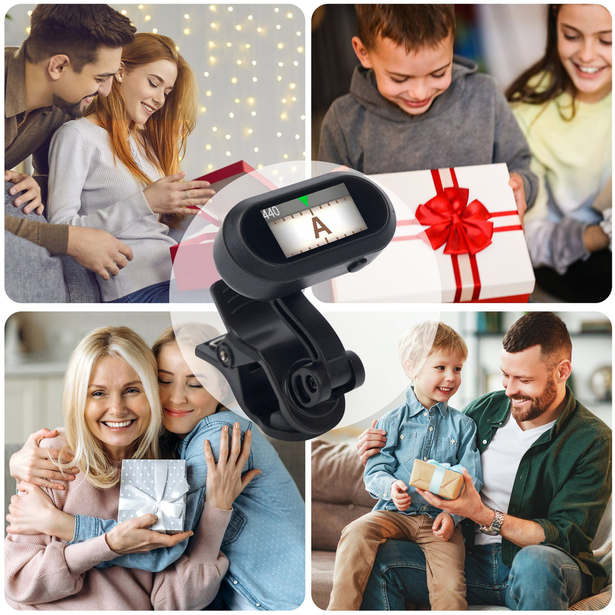 Sondery Guitar Ukulele Tuner Clip On Rechargeable, Easy to Read Simple TFT Screen Extremely Fast and Accurate Tuning, Headstock Chromatic Tuner Pitch 410-460Hz, Good to Use in Strong Light Sondery Music
