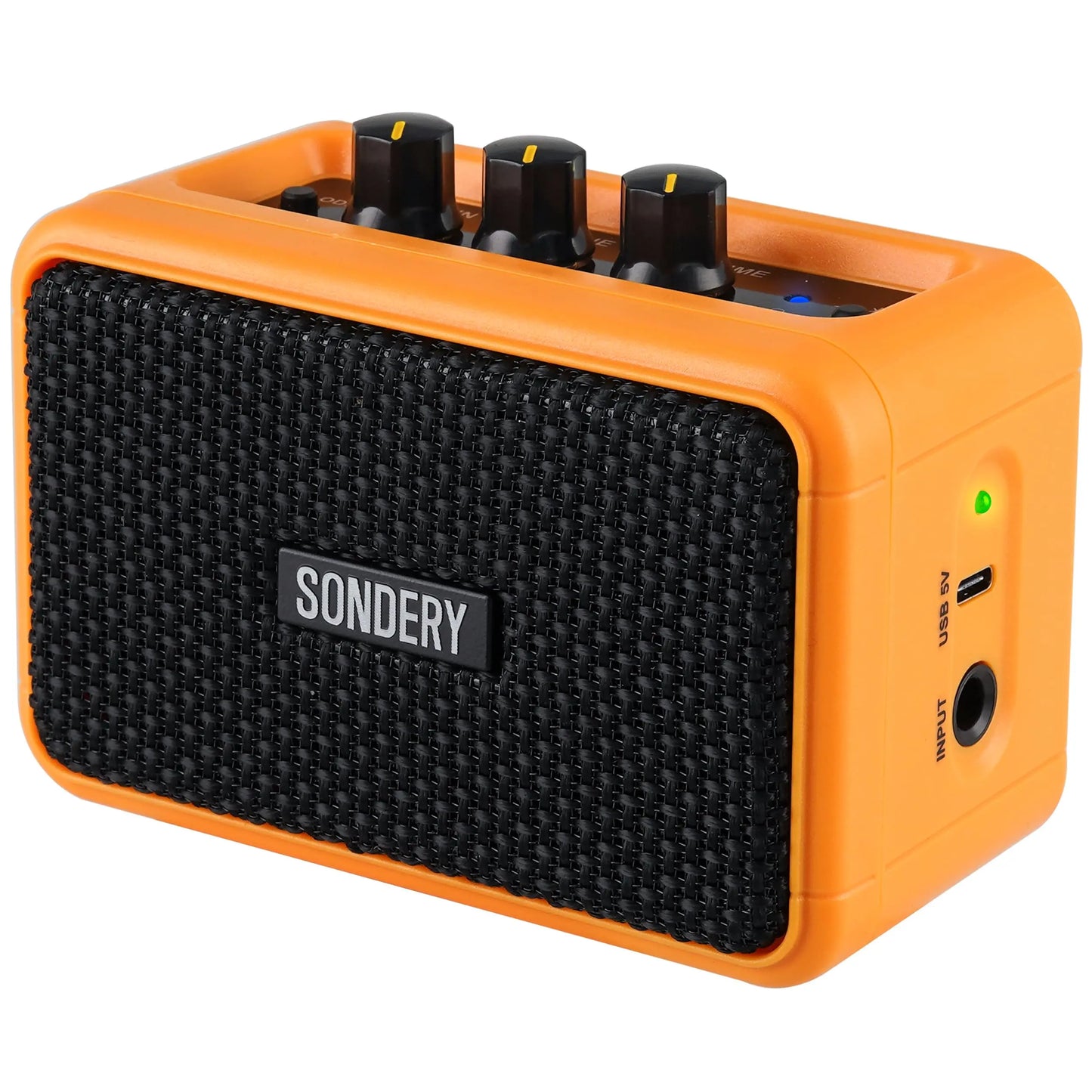 Sondery Mini Guitar Amp for Electric Guitars 5W Two Speakers Rechargeable Portable Pratice Small Amplifier with Overdrive/Clean Effects and Bluetooth - Sondery Music