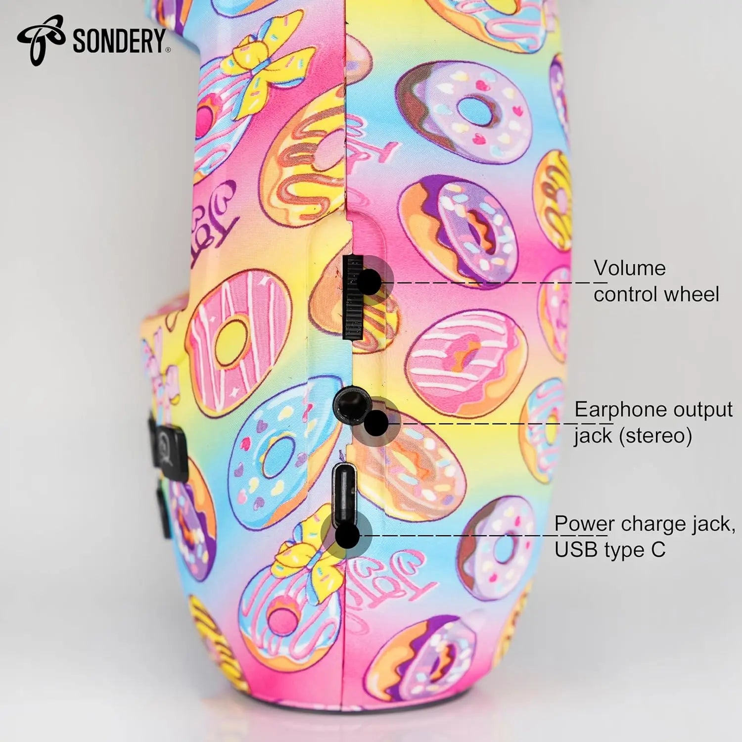 Sondery Metronome Digital Rechargeable Vocal Big Sound with Color Screen USB Headphone Jack, Colorful Pattern Designs Art Series Bulletome for Guitar Drum Piano and All Instruments Play Coach Sondery Music