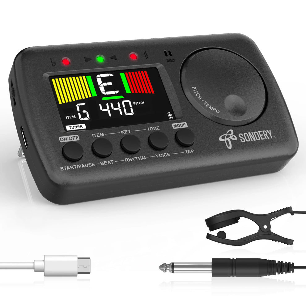 Digital Metronome Tuner 3 in 1 Tone Generator Rechargeable – Sondery Music