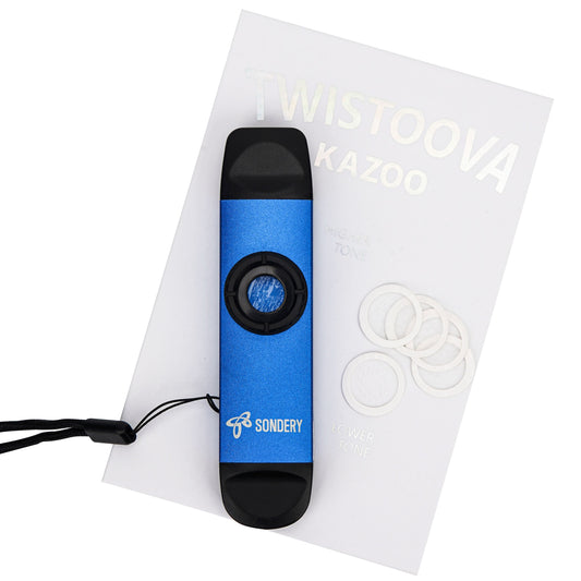 Sondery Professional Metal Kazoo, Dual Head Kazoo Includes Lanyard and 5 Membranes for All Ages and Occasions Sondery Music