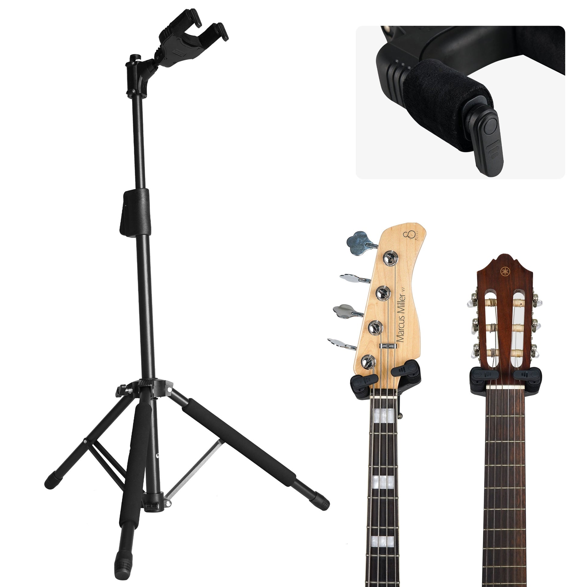 Sondery Guitar Stand for Any Guitar, Bass with Any finish, Foldable Adjustable Auto-locking Tripod Floor Stand Sondery Music