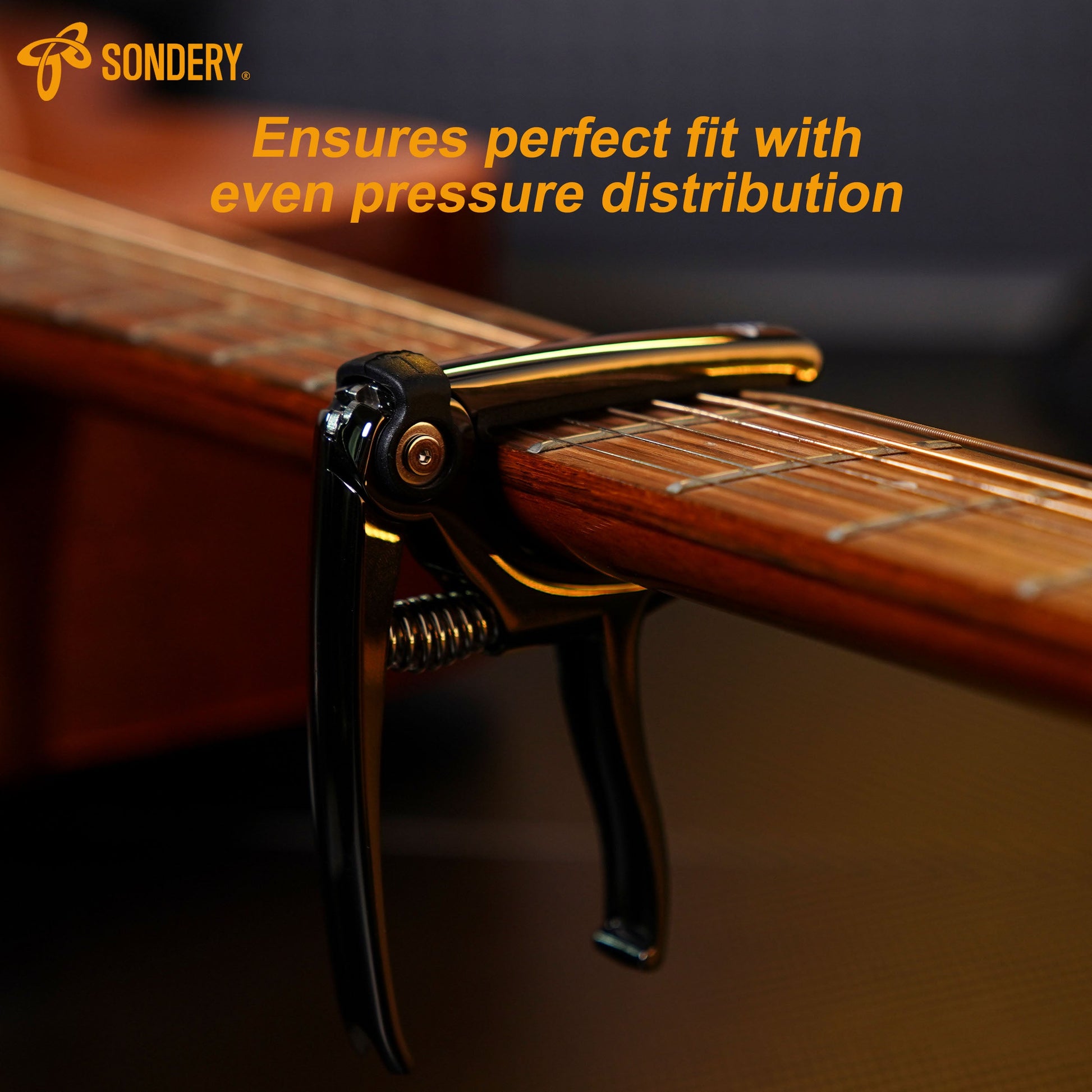 Sondery Guitar Capo String Cutter Pin Puller Pick Holder 4 in 1 for 6 Strings Acoustic and Electric Guitars, 5 Guitar Plectrums and A Pouch Enclosed Free Sondery Music
