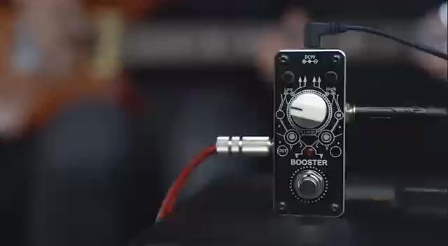 Boost Pedal for Electric Guitar and Bass, Mini, True Bypass