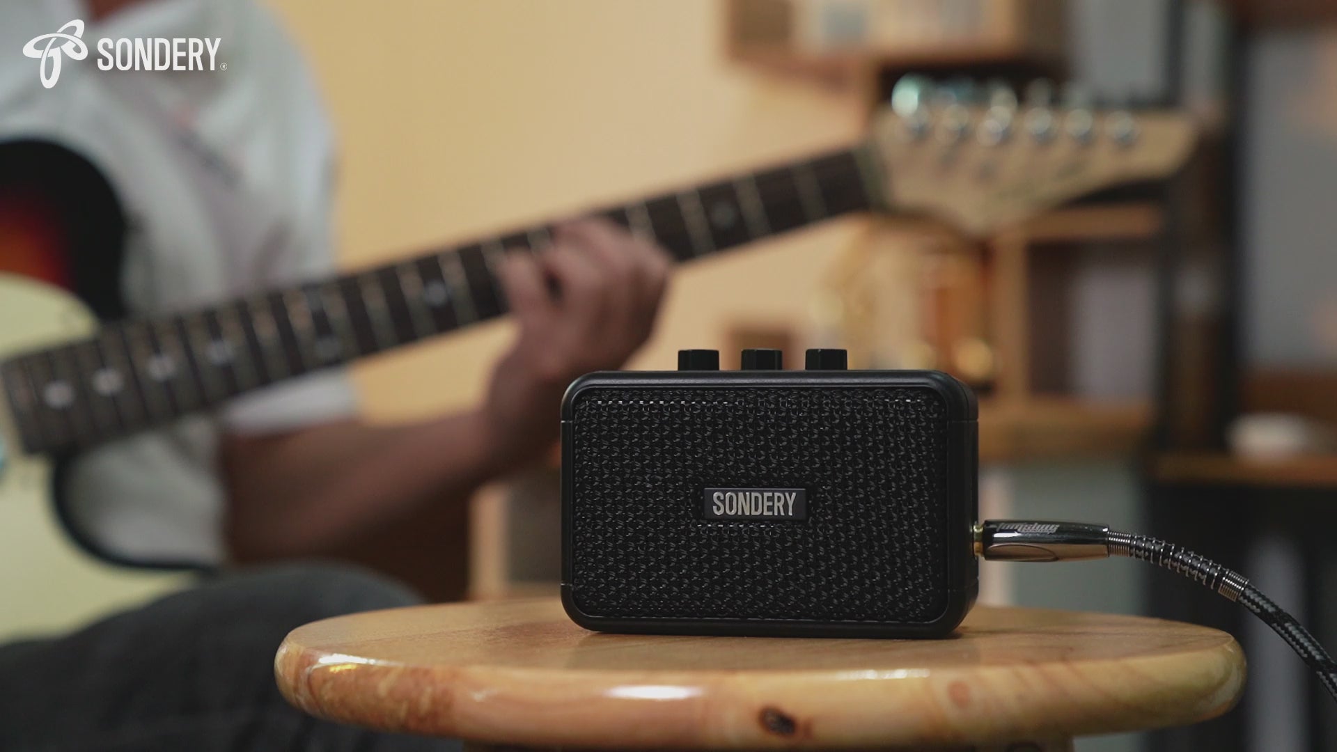 Sondery Mini Guitar Amp for Electric Guitars 5W Two Speakers