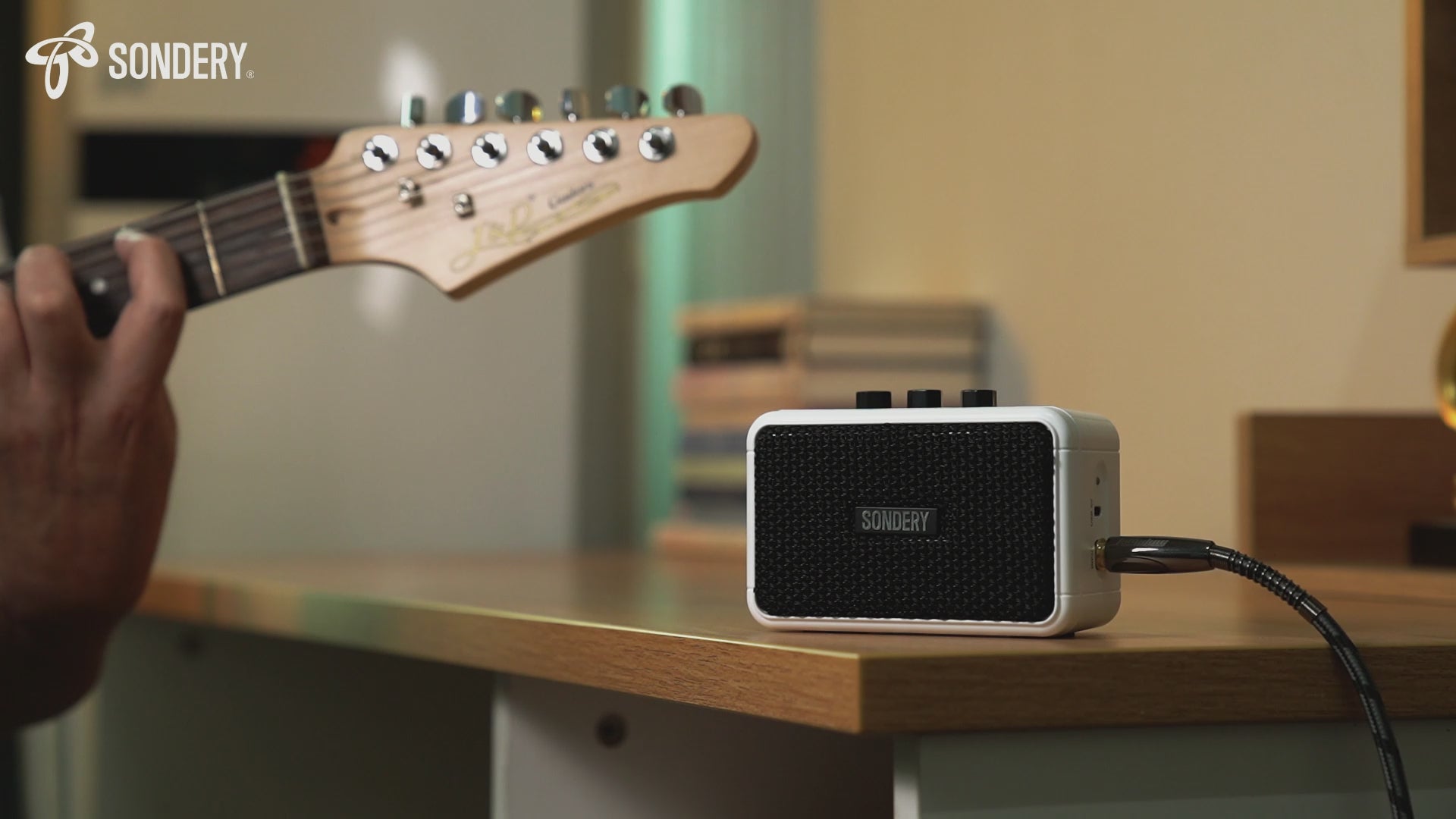 Sondery Mini Guitar Amp for Electric Guitars 5W Two Speakers