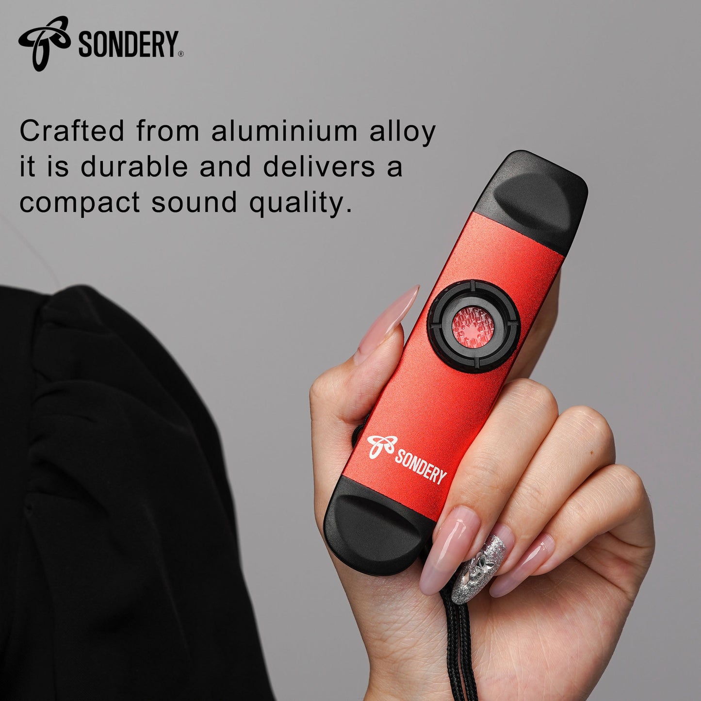 Sondery Professional Metal Kazoo, Dual Head Kazoo Includes Lanyard and 5 Membranes for All Ages and Occasions Sondery Music